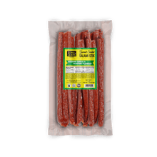 Load image into Gallery viewer, Cheddar Cheese & Jalapeno Dried Salami Sticks- 1lb