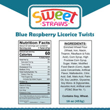 Load image into Gallery viewer, Sweet Straws Licorice Twists 16 oz. - Blue Raspberry