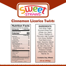 Load image into Gallery viewer, Sweet Straws Licorice Twists 16 oz. - Cinnamon