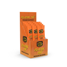 Load image into Gallery viewer, blazin hot pickled sausage 12 pack display case