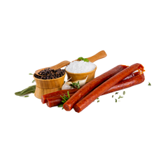 Load image into Gallery viewer, Long John Salami Stix with seasonings out of the package