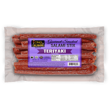 Load image into Gallery viewer, Long John Teriyaki Salami Stix front of package.
