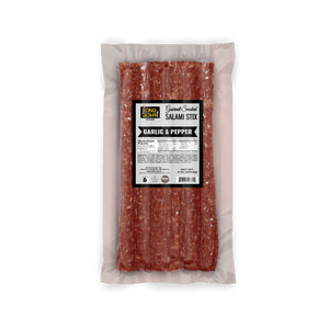 Garlic & Pepper Dried Salami Sticks - 8 Oz.