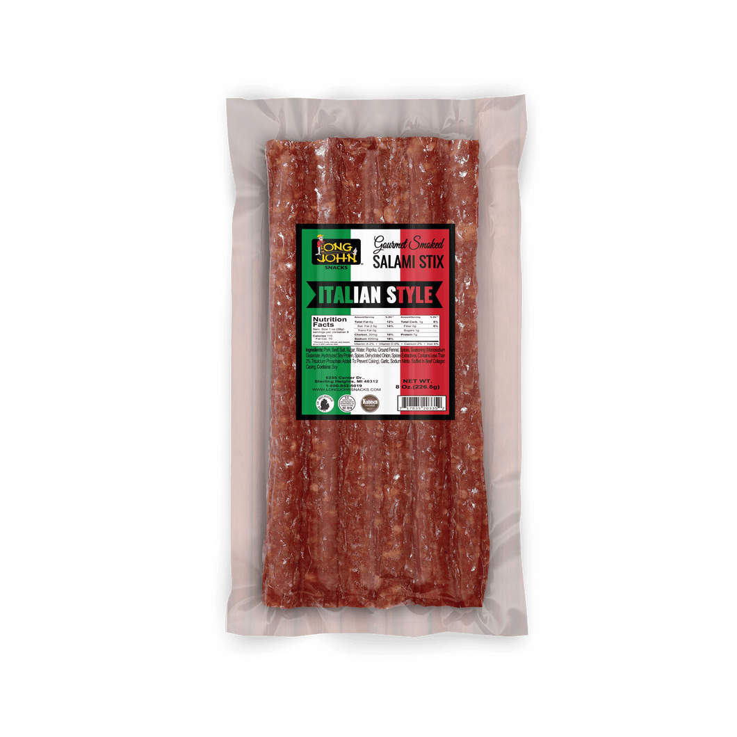 Italian Style Dried Salami Sticks- 8 Oz.