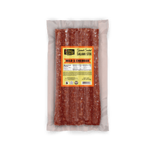 Load image into Gallery viewer, Mild &amp; Cheddar Dried Salami Sticks- 8 Oz.
