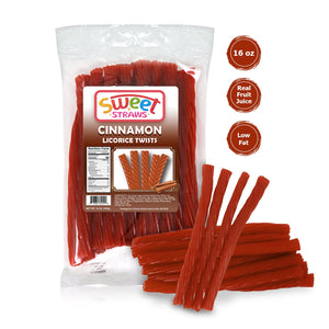 Sweet Straws Licorice Twists 16 oz. - Cinnamon