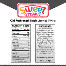 Load image into Gallery viewer, Sweet Straws Licorice Twists 16 oz. - Old Fashioned Black Licorice

