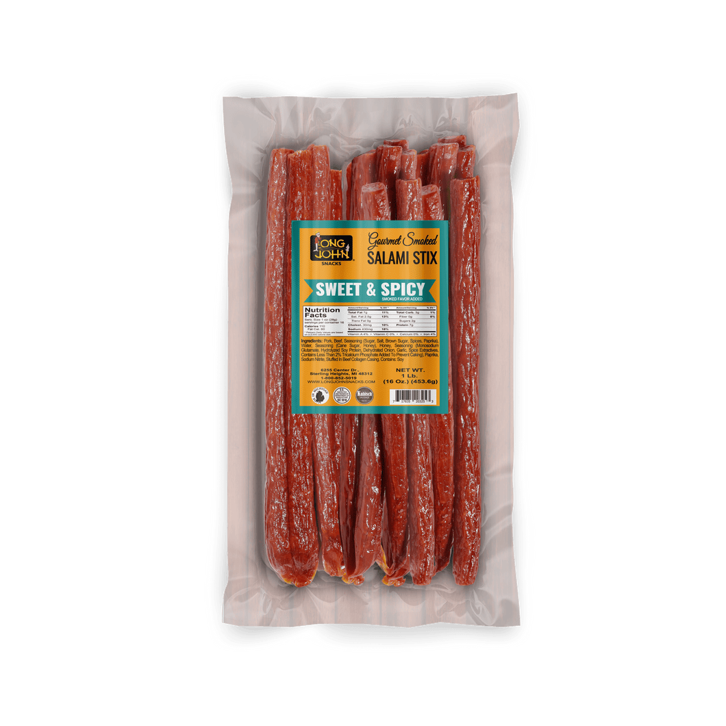 Sweet & Spicy Dried Salami Sticks- 1lb