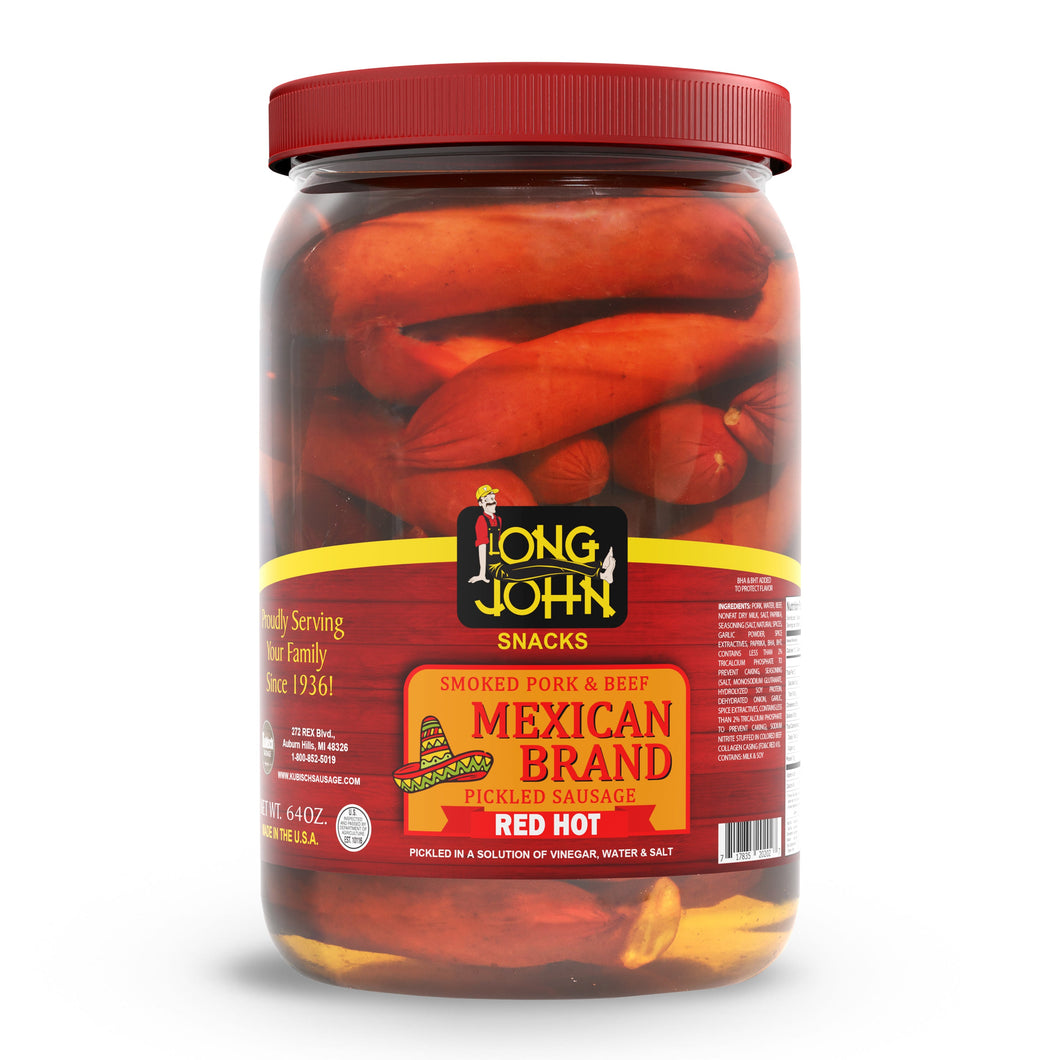 Mexican Brand Pickled Sausage - 64 Oz Jar
