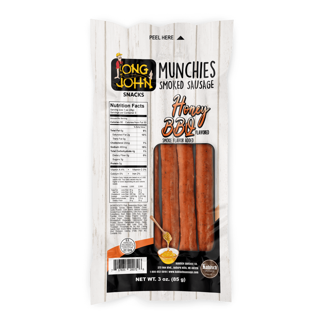 Honey bbq munchies back of package.