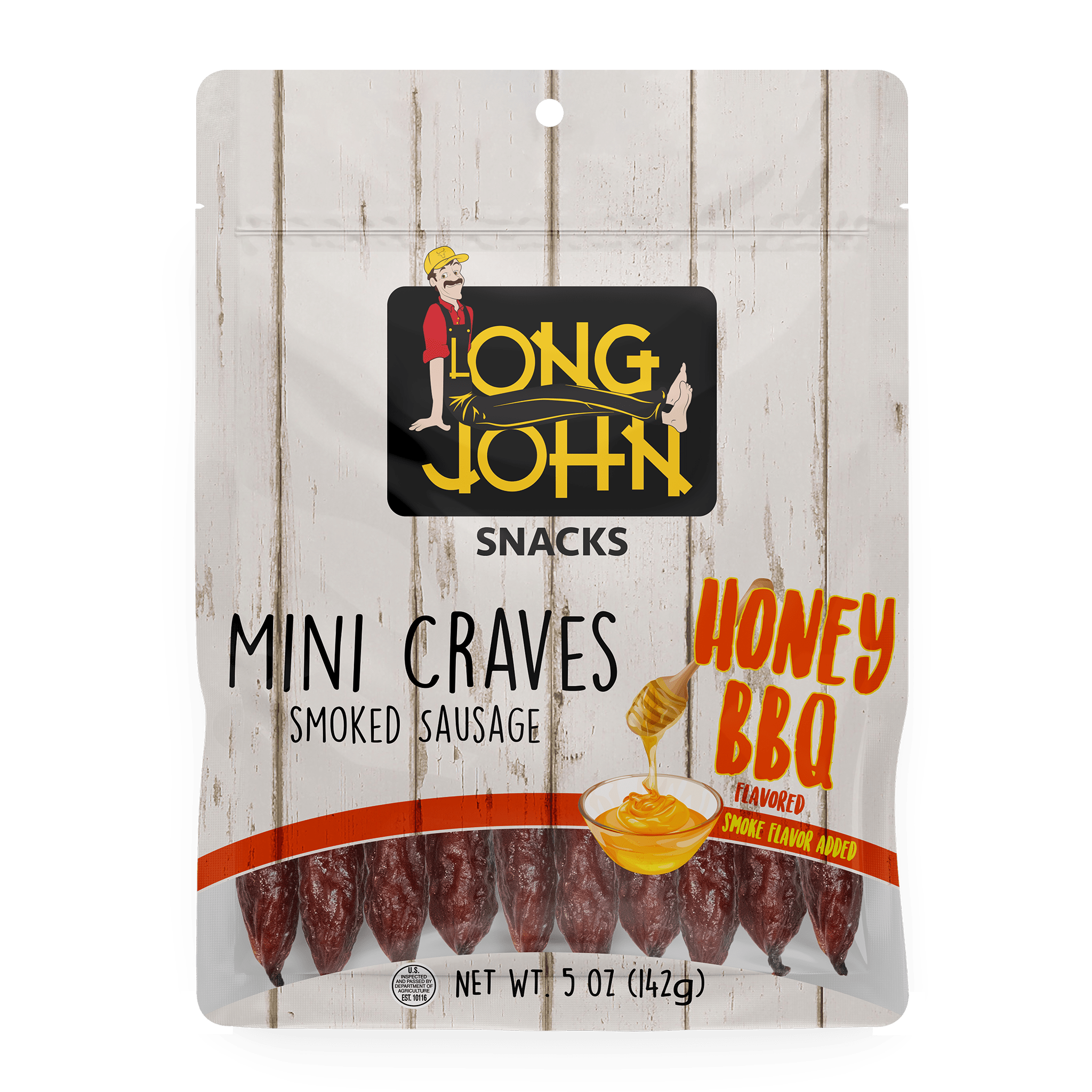 Load image into Gallery viewer, Long John Mini Craves out of the package with salt and pepper
