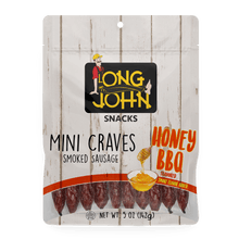 Load image into Gallery viewer, Long John Mini Craves Honey BBQ front of package.

