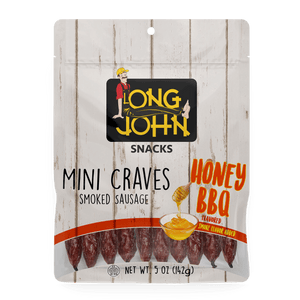 Long John Mini Craves Honey BBQ front of package.