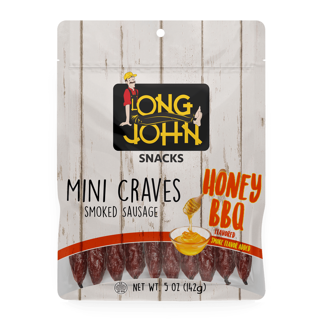 Long John Mini Craves Honey BBQ front of package.