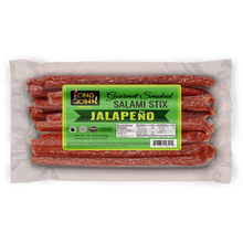 Load image into Gallery viewer, Long John Jalapeno Salami Stix front of package.
