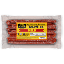Load image into Gallery viewer, Long John Mild Salami Stix front of package.
