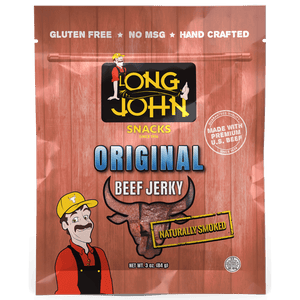 Long John Original Beef Jerky front of package. 