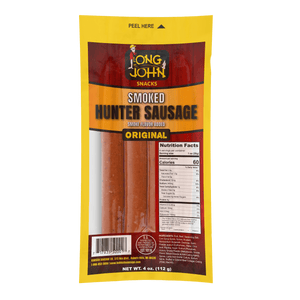 Original Smoked Hunters Sausage front of package.
